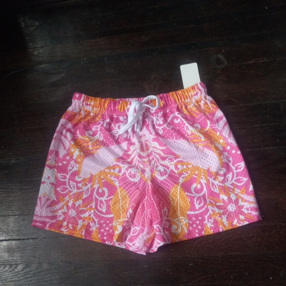 Jack Adams Mens Freestyle Colorful Men Swim Shorts Size Large Bright Floral..